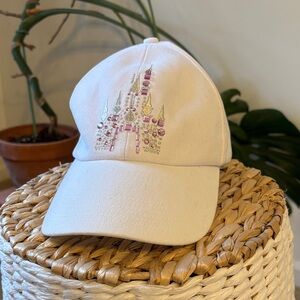 Disney Castle White and Pink Baseball Cap